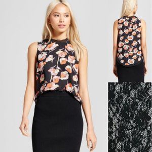 Who What Wear lace look sleeveless top szM